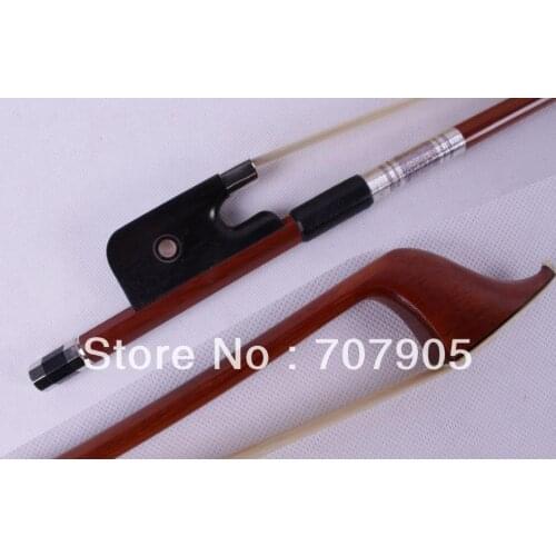 1x New 3/4 Bass Bow Parisian Eyes frog Brazil Wood Silver Color Bow string