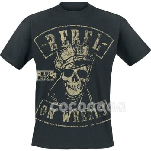 Amekaji King Kerosin Rock shirt 3D vintage skull fitness Hardrock heavy Dark Metal 100%Cotton camiseta ropa illustration