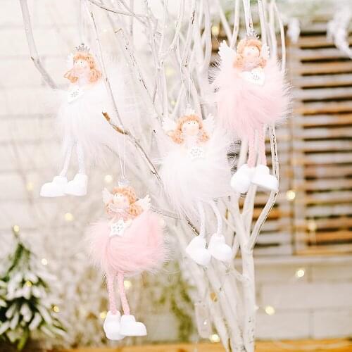 Angel Doll Christmas Ornaments Merry Christmas Decorations for Home Garland Christmas Tree Decor Navidad Xmas 2021 New Year