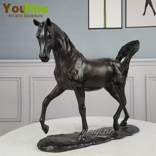 Bronze Horse Sculpture Modern Art Bronze Statue Cast Bronze Standing Horse Art Sculptures For Home Office Hotel Decoration Craft