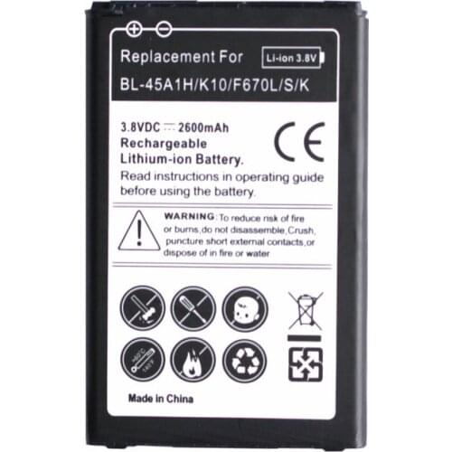 Ciszean 2600mAh BL-45A1H / BL45A1H Replacement Li-ion Battery For LG K10 F670L F670K F670S F670 K420N K10 LTE Q10 K420