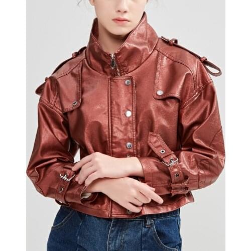 Женские зимние кожаные куртки Details Basic China At AliExpress