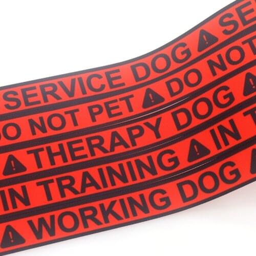 DHK 50yards Do not pet Therapy Service Working dog Printed Grosgrain Ribbon Accessory Decoration DIY Wholesale OEM S1465