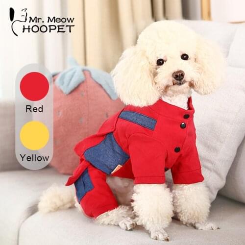 Hoopet Winter Pet Apparel Dog Cat Costume Warm Coat Thick Jumpsuit Clothes For French Bulldog Chihuahua Clothes XS-XXL