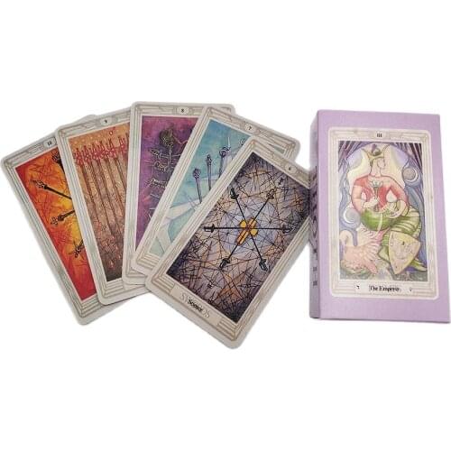 Aleister Crowley Tarot Deck Divination Fate Gameplay 78 Sheet Tarot Cards Family Entertainment Friend Party Playing Board Game