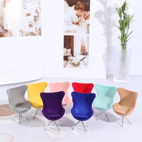 1Pc Dollhouse Flocking Sofa Armchair Flocking Sofa High Back Chair for Kids Toy Dollhouse Decorations