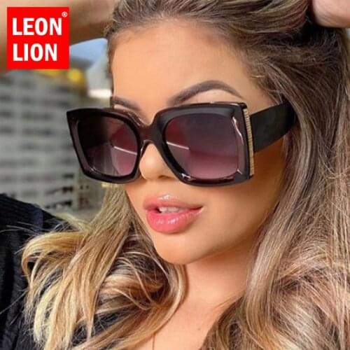 LeonLion 2021 Sunglasses Women Luxury Sunglasses For Women Retro Glasses Brand Designer Women Sunglasses Square Gafas De Hombre