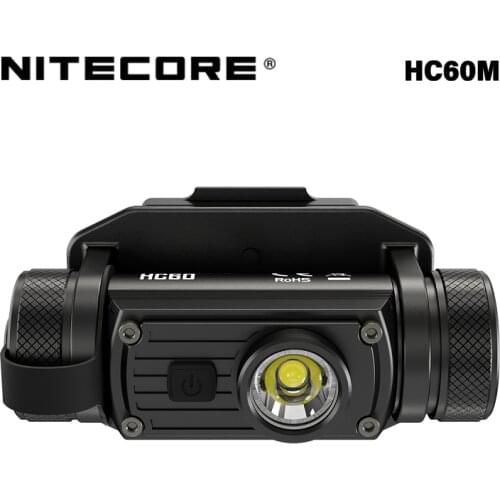 Nitecore HC60M Headlamp 1000 Lumens with 3400mAh Battery USB Rechargeable High Performance Tactical Helmet Light