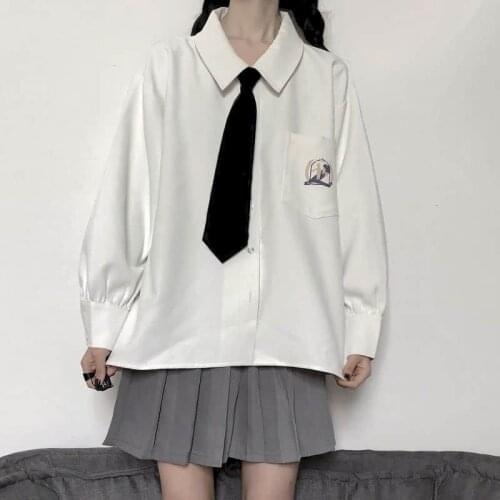 2021 Autumn New Jk Uniform Sets Female Korean Version Long-sleeved Shirt Student Preppy Style Pleated Skirt Two Piece Set Women