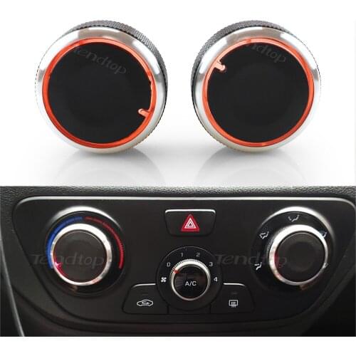 2Pcs For KIA RIO K2 KX CROSS 2017-2020 Car Panel Control Ac Knobs Buttons Air Conditioning Switch Car Assessoires