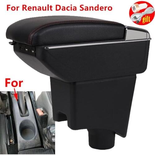 For Renault Sandero Armrest For Lada LARGUS Car Armrest box Center Storage box car accessories Interior with USB LED light