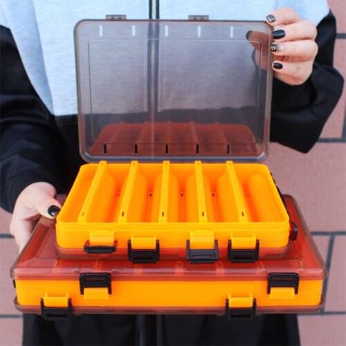 Portable Bait and Fishing Tackle Storage Box Double-sided Waterproof Storage Box Large Capacity Fishing Tackle Box