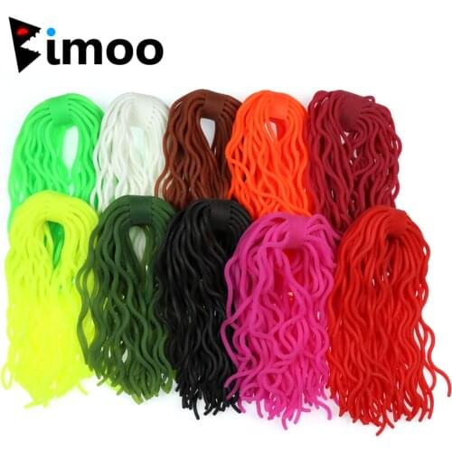 Bimoo 60legs/ piece Soft Worm Trout Fly Fishing Flies Squirmy Wormy Fly Tying Material Fishing Lures