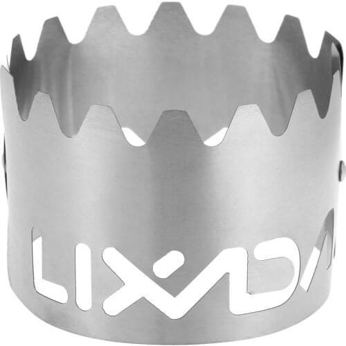 Lixada Outdoor 2-in-1 Windscreen Portable Ultralight Titanium Alcohol Stove Rack Windscreen Camping Hiking Backpacking