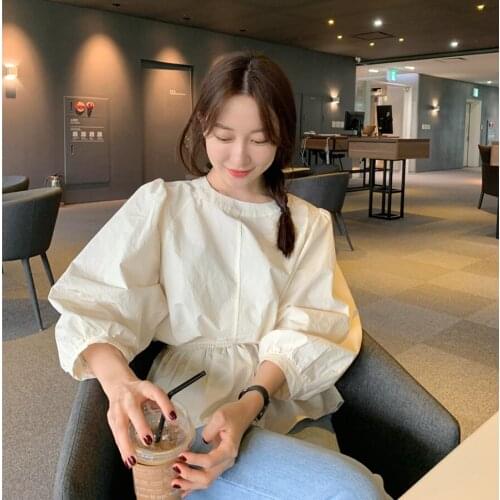 Vintage solid cotton white Shirt female Oversize Tops Women Long sleeve Girls Blouse Plus Size Autumn Women Blouses femme Blusas