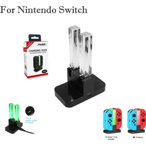 Charge Dock Charging Station LED indication Stand For Nintendo Switch Joy-Con With a USB Type-c Charging Cord Chargers#g3