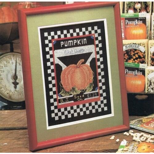 2021 Gold Collection Craft Pumpkin Seed Packet Hand Embroidery Monogram with 100% Cotton Flosses & Free Shipping for Wall Decor