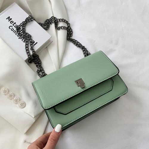 2021 Summer Solid Color Handbag For Women High Quality Pu Leather Female Shoulder Bag Designer Trend Simple Crossbody Bag