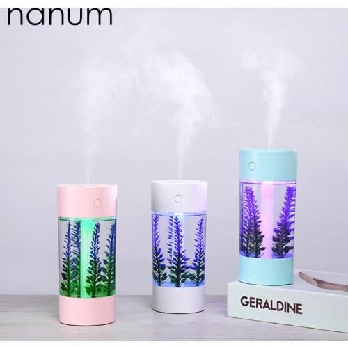 3 in 1 Aroma Essential Oil Diffuser Ultrasonic Lavender Humidifier Air Purifier LED Night Light USB Fan Car air freshener