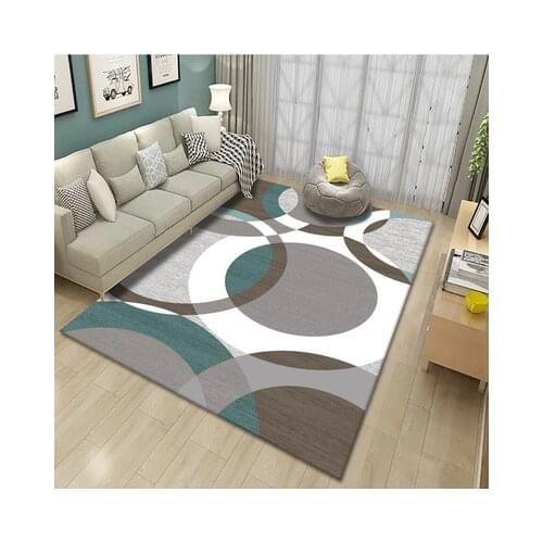 3D living room carpet European household coffee table carpet Nordic easy care modern simple sofa carpet bedroom floor mat