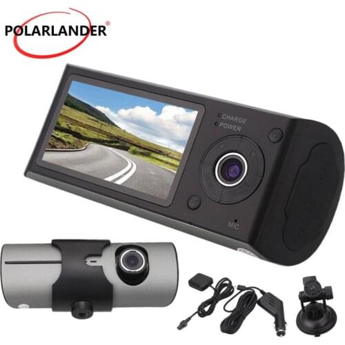 140 Degree Wide Angle Dual Camera Dual Lens With GPS X3000 R300 3D G-Sensor Cam Video Recorder Vehicle Car DVR 2.7 Inch TFT LCD