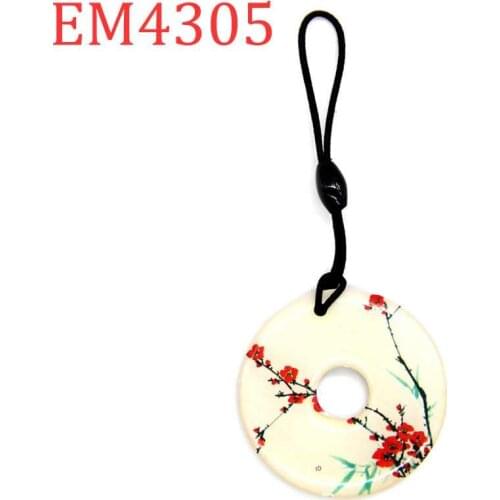 125khz ID Circular Waterproof Rewritable Writable Blank Card Dropping Glue Keyfob Key Fobs EM4305 EM4205 Keychain Access Control