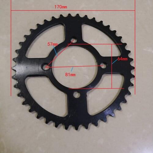 E-Scooter Parts 41T Tooth Sprocket 420 Chain Drive Plate Steel Rear Sprocket rueda de espigas para patinete