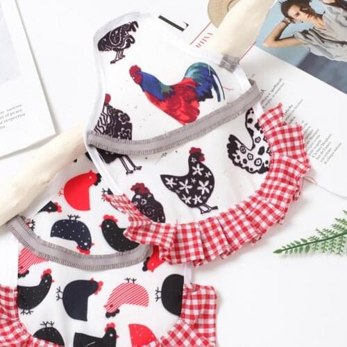 Creative Hen Apron Chicken Printing Wing Protection Fabric Elastic-Strap-On Chicken Saddle for Poultry Accessories Supplies