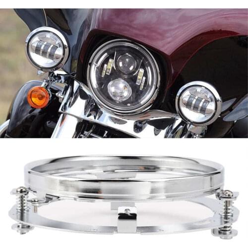 Headlight Mount Bracket Front Light Round Holder Fixing Base 7in Fit for Jeep Wrangler JK Car Headlight Holder Accessories