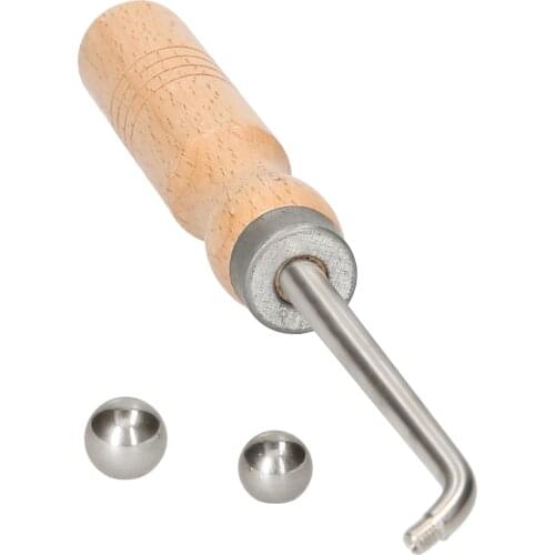 Muslady Trumpet Elbow Repair Tool Horn Maintenance Care Wrench with Solid Wood Comfortable Handle for Trumpet French Horn