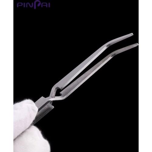 Stainless Steel Curved Nail Art Shaping Tweezers Acrylic UV Gel Tips Nail Art Rhinestone Gem jewelry Clip Nipper Manicure Tools