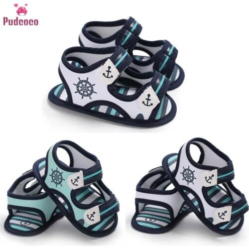 Summer Canvas Kids Baby Boy Cool Infant Boy Sandals Canvas Kids Baby Boy Sandals Soft Toddler Shoes Moccasins Shoes Thongs