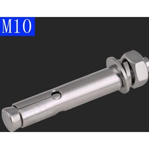 M10 60mm - 150mm Concrete Sleeve Anchors Hex Head Nut & Washer 304 Stainless Steel A2