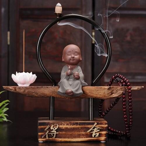 Backflow Incense Burner Sandalwood Backflow Gothic Lotus Aluminum Incense Burner Box Decor Vaper Smoke Incense Burner Waterfall