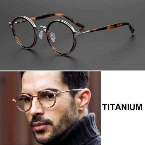 ELECCION Vintage Titanium Optical Prescription Glasses Frame Men NEW Japanese Small Round Rim Myopia Eyeglasses Spectacles
