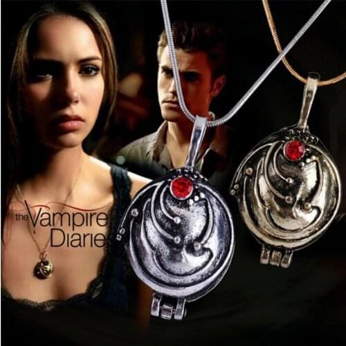 Wholesale The Vampire Diaries Necklace Vintage Vervain Verbena Choker Pendant Retro Charm Chain Necklace Jewelry for Fans