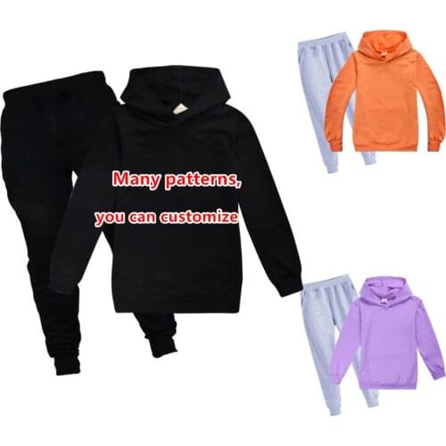 2-15Y Kids Fashion Cartoon Clothes Sets Christmas Costume Casual Long Sleeve Cotton Sweatshirt Hoodies Tops Pants for Boys Girls