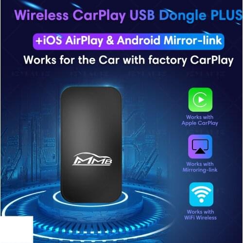 MMB Wired To Wireless Appple Carplay Adapter USB Smart Dongle Multimedia Video Player IOS Android Mirrorlink Car Stick Decoder