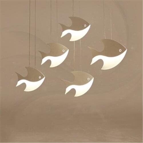 Modern Creative And Simple Art Fish Light Dining Room Lamp Childrens Room Lamp Living Room Light Free Shipping