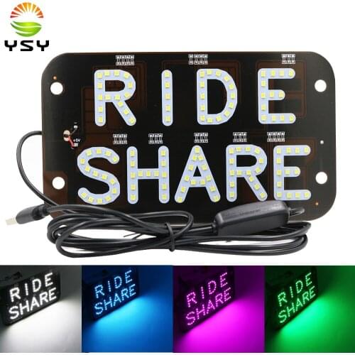 YSY 10pcs/lot Taxi Led RideShare taxi LED Car Windscreen Cab indicator Lamp Sign Blue LED Windshield Taxi Light Lamp 5V