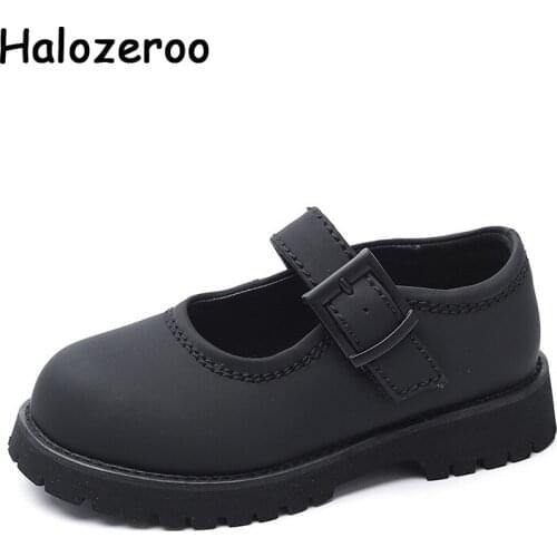 2021 Spring Kids Princess Shoes Baby Girls Brand Dress Shoes Children Genuine Leather Shoes Black Flats Soft Shoes Mary Jane New