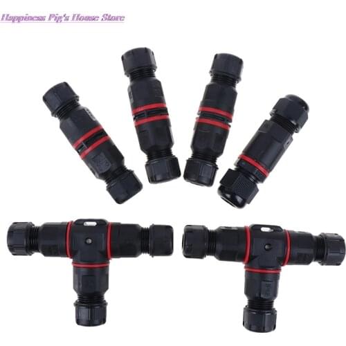 IP67/IP68 Waterproof connector T Shape 2/3Pin Cable Wire Gland Sleeve connector quick connect waterproof connector