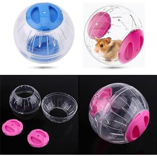 10cm 2Colors Breathable Clear Ball Without Bracket Hamster Pets Product Small Running Ball Plastic Fit For Small Pets Pink/blue