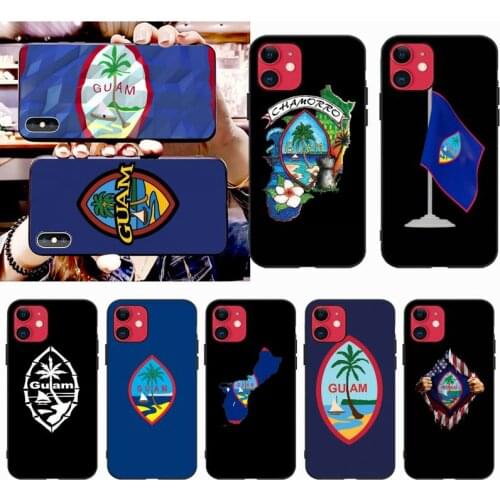 YJZFDYRM Guam National Flag Custom Soft Phone Case for iPhone 11 pro XS MAX 8 7 6 6S Plus X 5S SE 2020 XR case