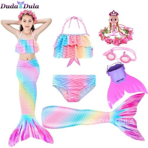 Girls Mermaid Tail for Girls Mermaid Swimming Costume Cosplay Swimsuit Party Clothing Bikini Swimwear Mermaid Dress for Party