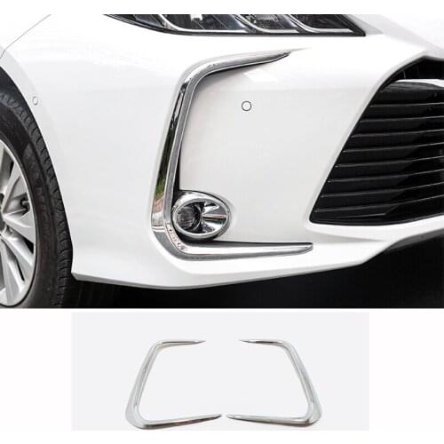 ABS Chrome For Toyota Corolla Sedan 2019 2020 Accessories Car front fog lamp eyebrow Decoration Cover Trim Car Styling 2pcs