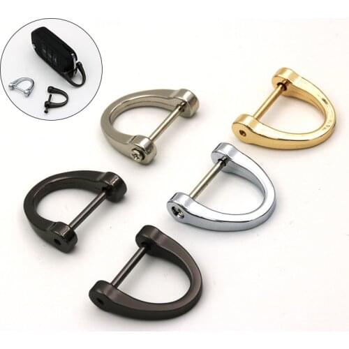 2Pcs Metal Detachable Openable Removable Handbag Leather Shoulder Hand Bag Purse Strap Belt Web Screw D Ring Buckle Clasp DIY