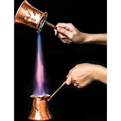 1Pcs High Class Copper Cocktail Cup Flame Beer Mug Ice Handmade Thickened Handle Anti-scalding Multifunction 2019NEW Hot Quality