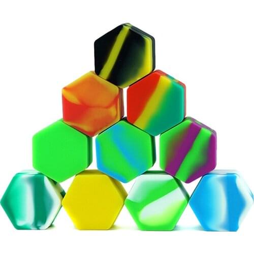 3pcs\lot 26ml Hexagon Silicone Concentrate Container & Butane Oil Silicone Container cream liquid Hexagon Silicone Concentrate