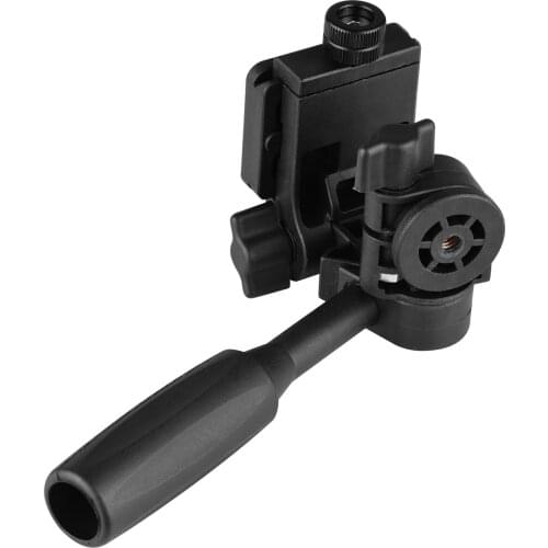 3-Way Pan Tilt Head 360° Panoramic 3KG Payload with Handle Quick Release Plate Universal 1/4 Mounting for Camera Tripod Mounting